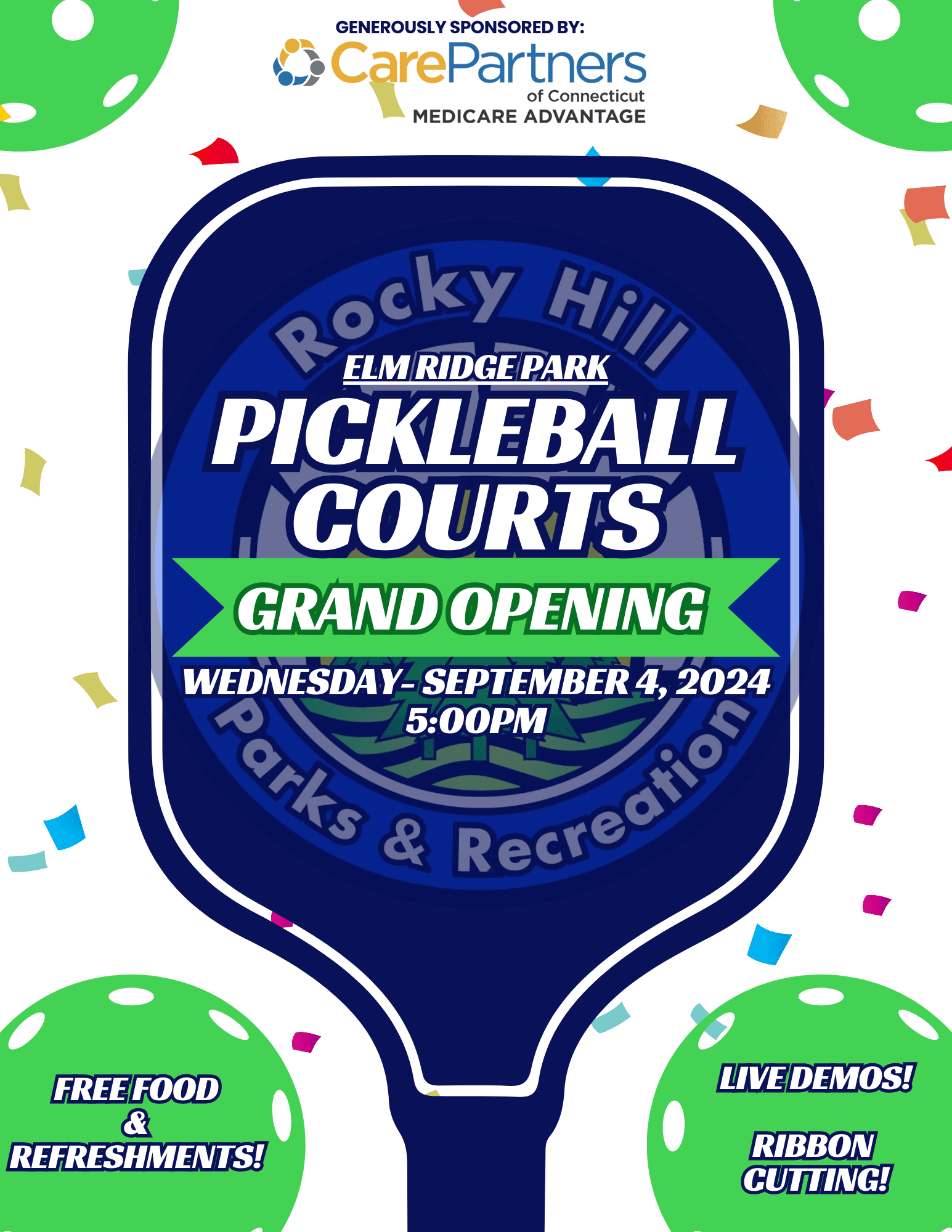 Blue and Orange Modern Pickleball Tournament Flyer_