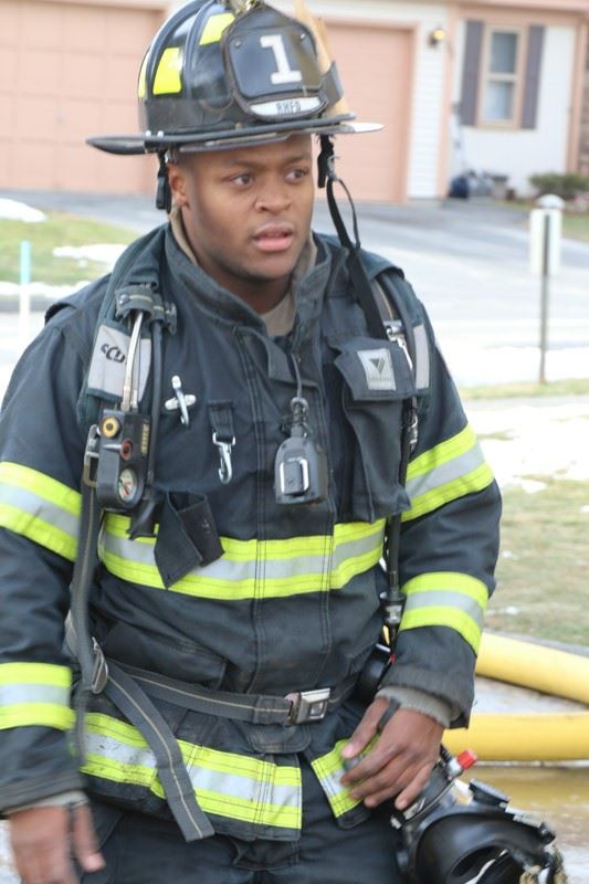Firefighter in firefighting gear