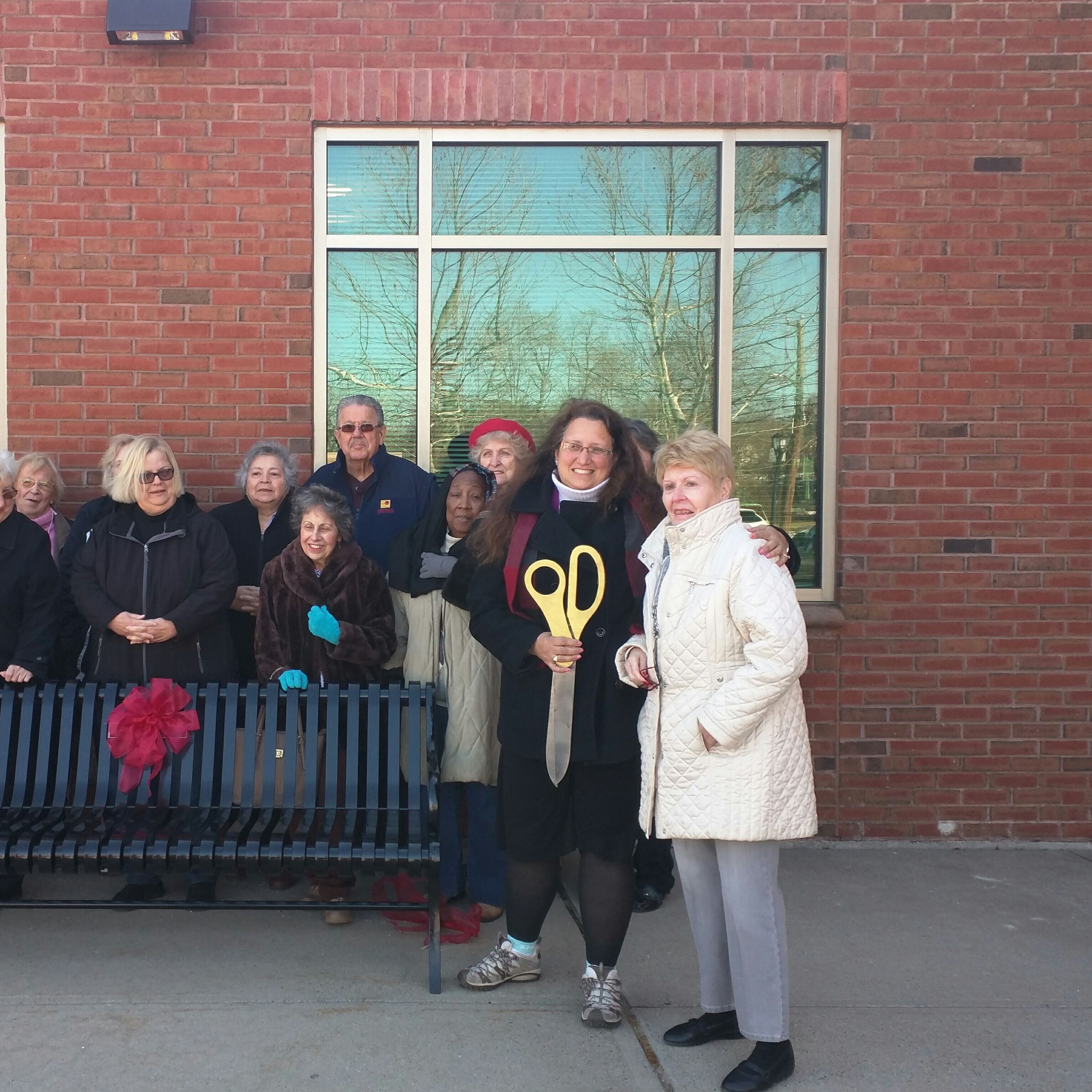 Mayor at Bench Dedication Ceremony