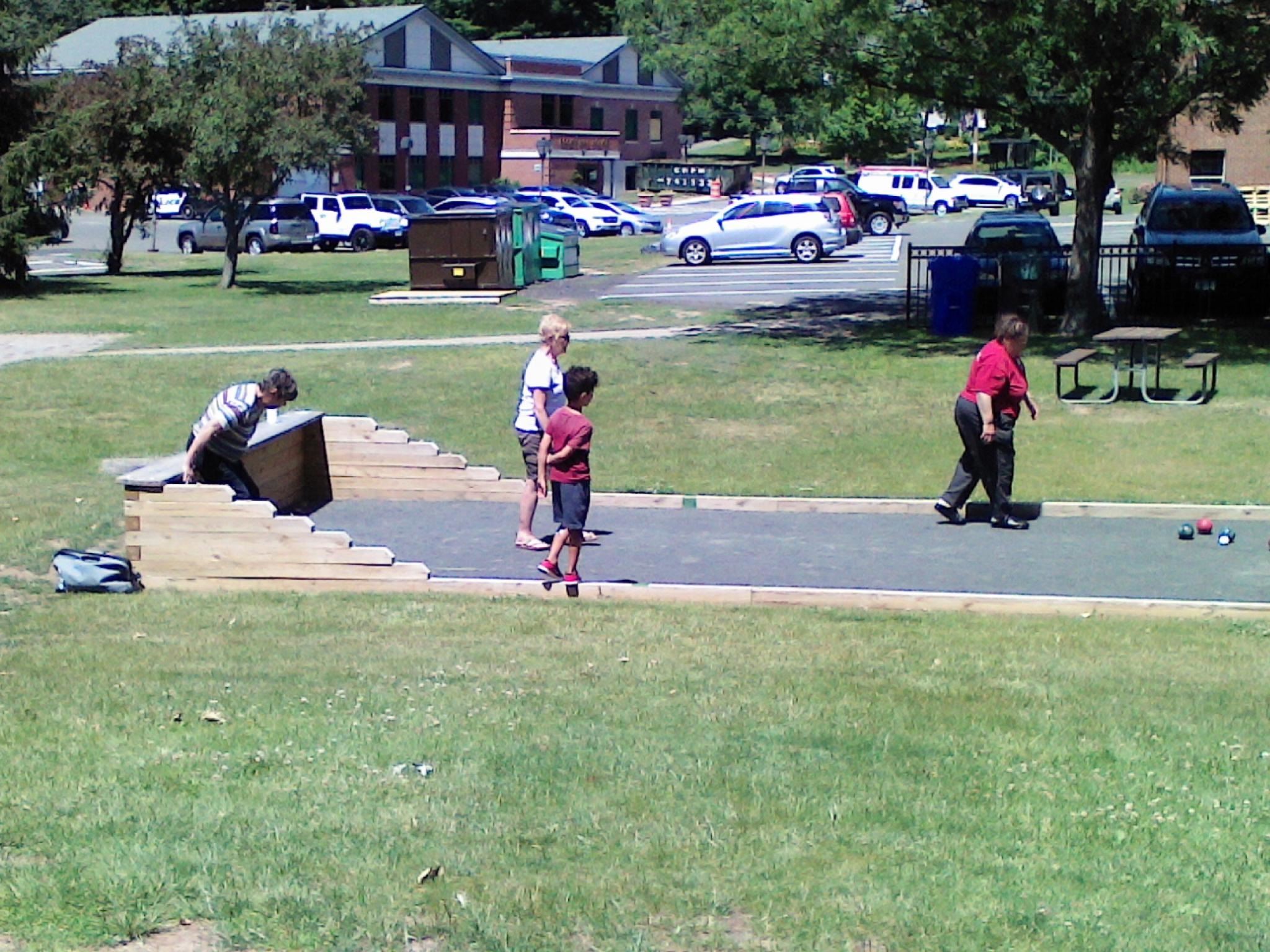 Senior Ladies Playing Bocce Ball